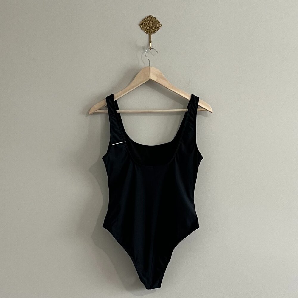 NWT Summer Mae Black High Cut One Piece Swimsuit Sz L - Picture 2 of 8